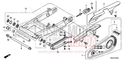 BRAS OSCILLANT (CB1100CA/TAD) CB1100CAK de 2019